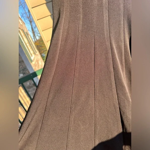 🆕AQUA Midi Dress Classic Office Soft Little Black Dress Bloomingdale’s Office - Picture 9 of 15